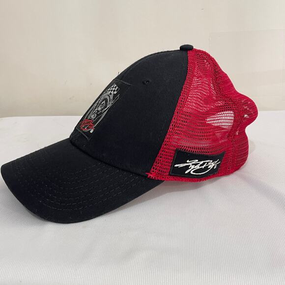 Kyle Busch Motorsports Fan Club Cap Snapback Trucker Hat Red Black Auto Racing - Picture 6 of 9